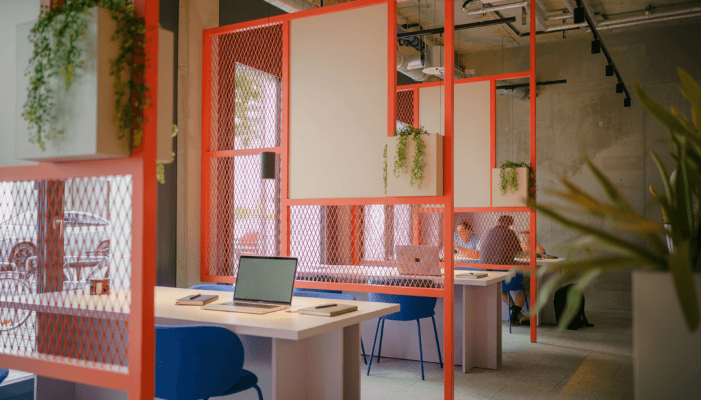 Modern open-plan workspace at Homaris, representing the PropTech operator's digital-first operations